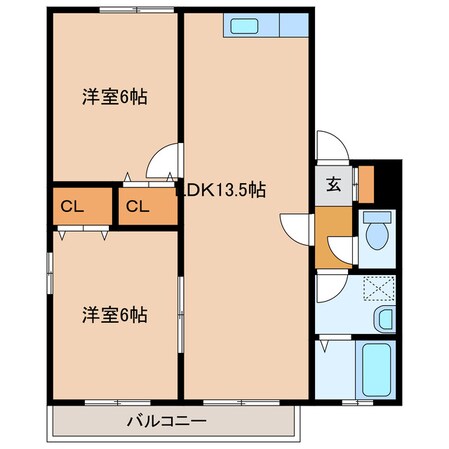 アトリオⅡAの物件間取画像